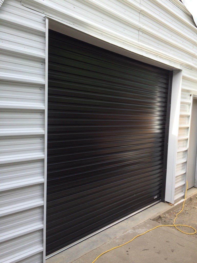 Black Roll-up-door for shed