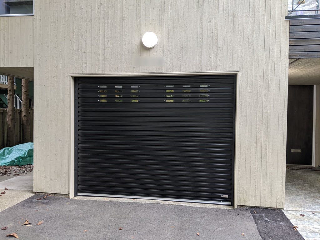 Roll up door with windows